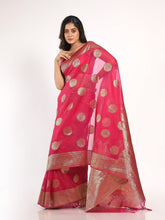 Kavvya Rani Soft & Lightweight Kora Organza Weaving Silk Saree In Golden Zari Weaving - KAVVYA